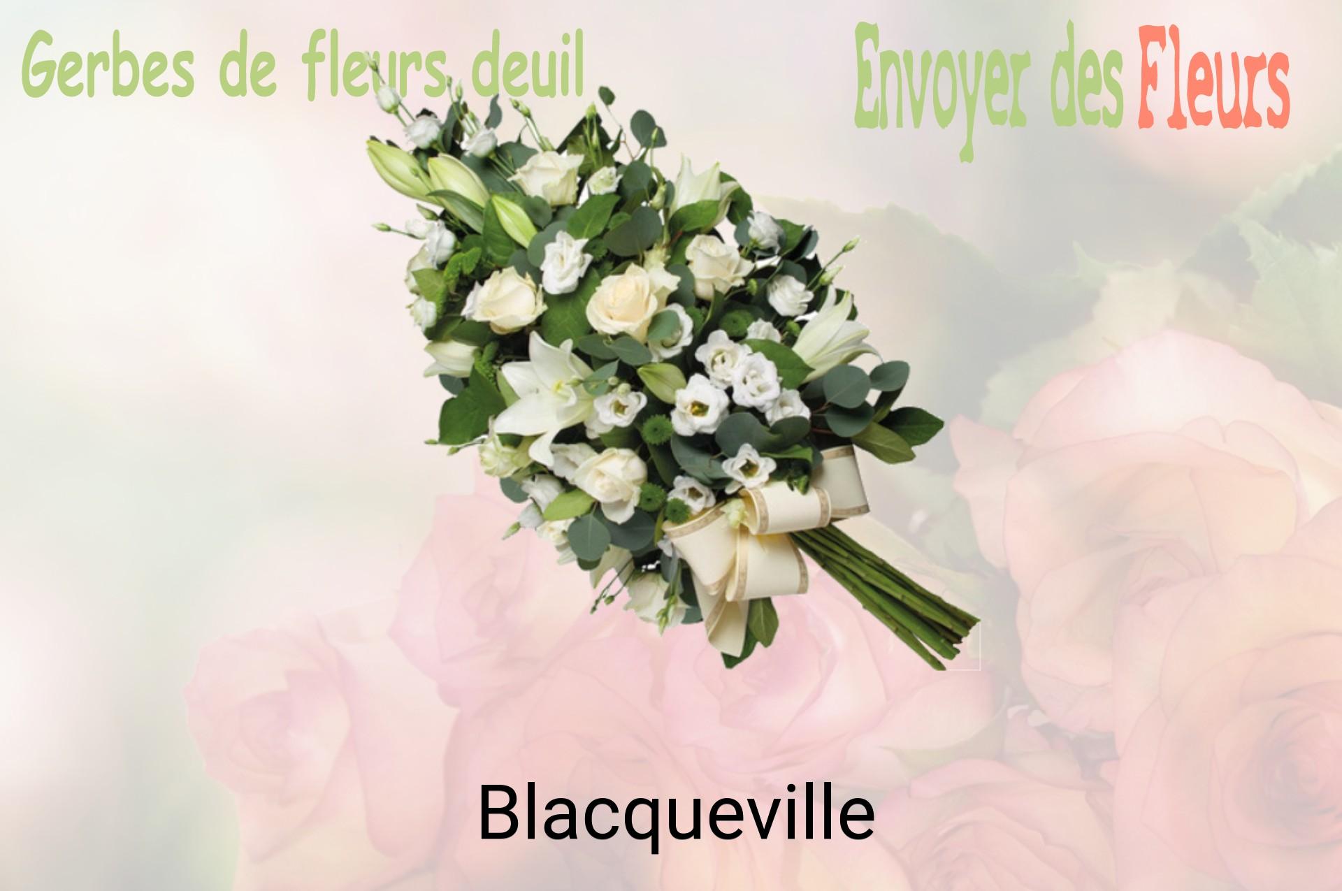 Gerbe de fleurs de deuil livrée à Blacqueville